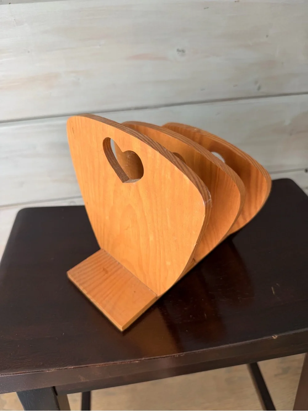 Wooden Heart divider for Longaberger vegetable basket